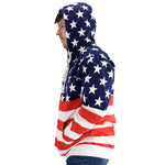 Load image into Gallery viewer, mens patriotic stars hoodie navy with full zip - the flag shirt

