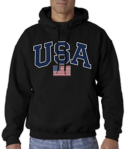 USA American Flag Hooded Sweatshirt