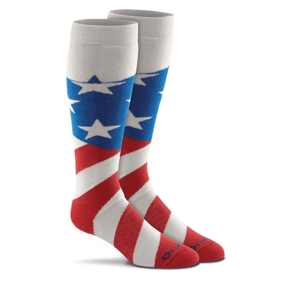 Made in USA Star Spangled Knee High Merino Wool Boot Socks
