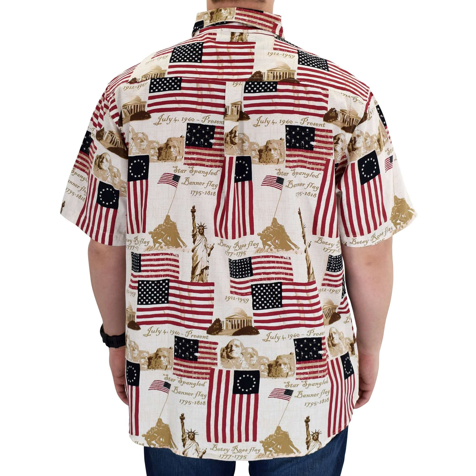 mens vintage allover flag woven shirt - the flag shirt