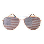Load image into Gallery viewer, Womens USA Flag Lens Aviator Sunglasses
