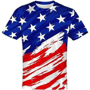 Men's Patriotic U.S.A. Quick-dry Jersey T-Shirt