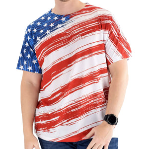 mens crewneck sublimation t shirt - the flag shirt