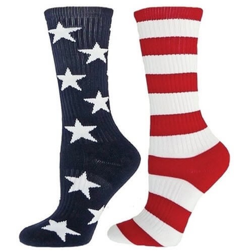 Made in USA Youth Mismatched American Flag Socks
