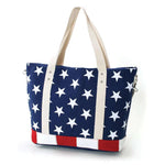 Load image into Gallery viewer, Stars and Stripes Canvas Tote
