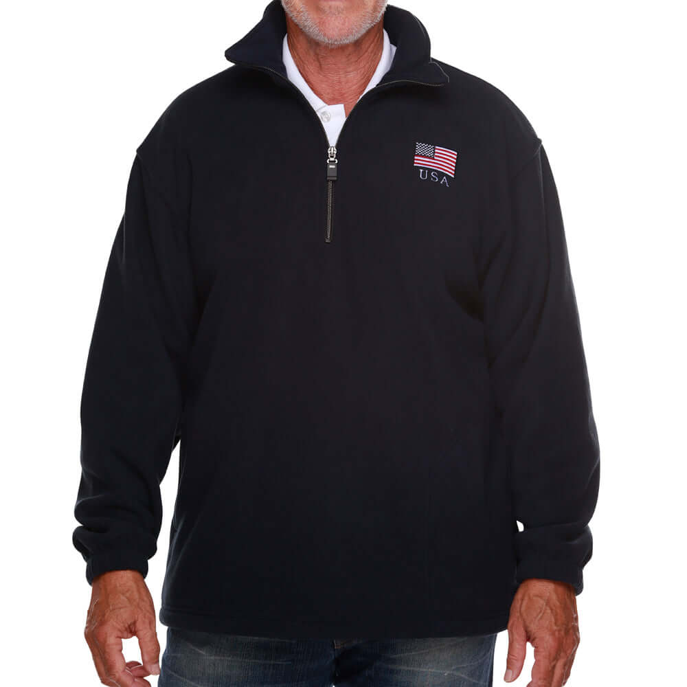 Men's Made in USA 1/4 Zip Fleece Sweater