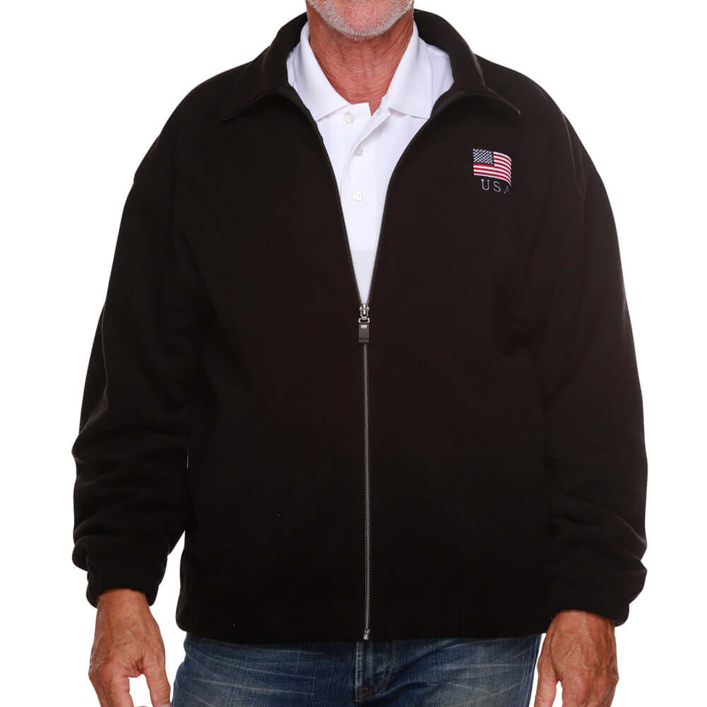 Redaktør Hovedkvarter Canada Men's Made in USA Full Zip Fleece Jacket – The Flag Shirt