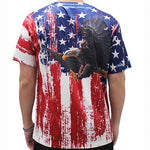 Load image into Gallery viewer, American Flag Sublimation Eagle T-Shirt - The Flag Shirt
