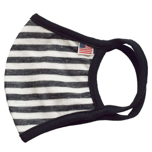 USA Flag Black Stripe Face Mask - the flag shirt