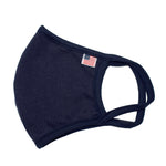 Load image into Gallery viewer, MADE IN USA Flag Solid Face Mask Navy
