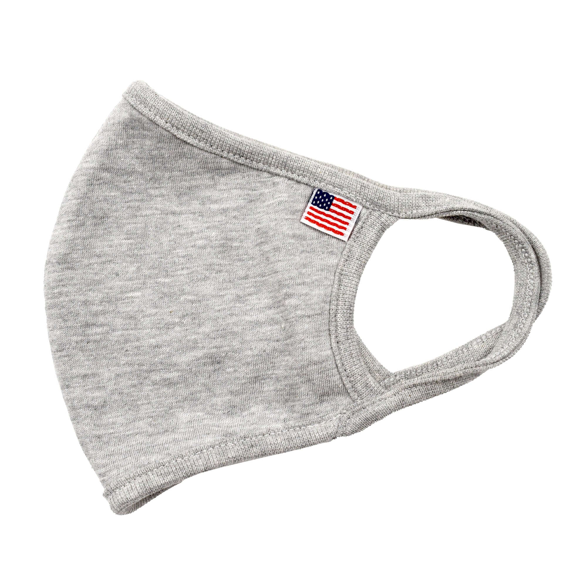 MADE IN USA Flag Solid Face Mask Heather Gray