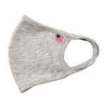 Load image into Gallery viewer, MADE IN USA Flag Solid Face Mask Heather Gray
