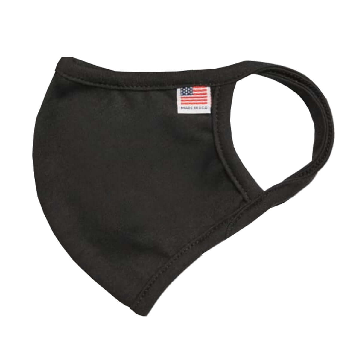 Made in USA Flag Solid Face Mask Black