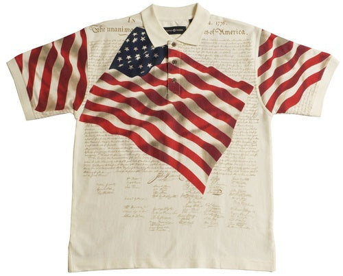 Waving Flag Short Sleeve Polo Shirt - Boys - The Flag Shirt