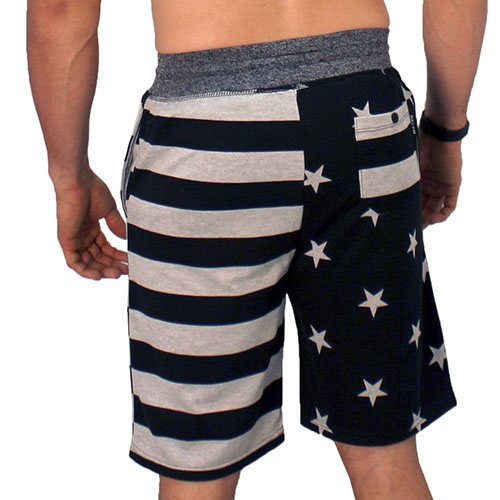 Mens American Stars and Stripes Jogger Shorts - The Flag Shirt