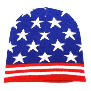 Unisex American Flag Knitted Beanie Hat - The Flag Shirt