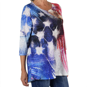 Women's Made in USA Abstract Fireworks Tunic