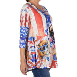 Load image into Gallery viewer, Women&#39;s Made in USA Patriotic Pug Party Tunic
