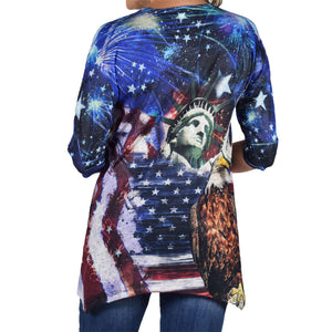 Women's Made in USA Liberty Eagle Sharkbite Tunic