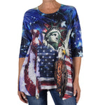 Load image into Gallery viewer, Women&#39;s Made in USA Liberty Eagle Sharkbite Tunic
