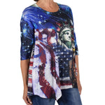 Load image into Gallery viewer, Women&#39;s Made in USA Liberty Eagle Sharkbite Tunic
