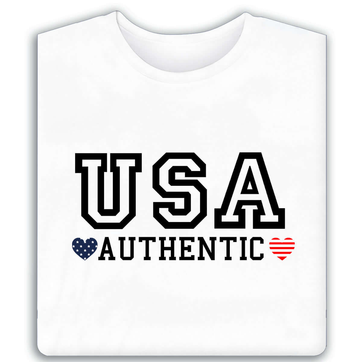 Women's Authentic Heart Flag Heart T-Shirt