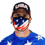 Load image into Gallery viewer, stars and stripes face covering mask - the flag shirt
