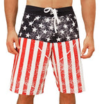 Load image into Gallery viewer, Worn American Flag Board Shorts - The Flag Shirt
