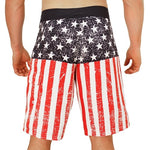Load image into Gallery viewer, Worn American Flag Board Shorts - The Flag Shirt

