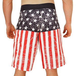 Worn American Flag Board Shorts - The Flag Shirt