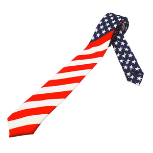 American Flag Skinny Neck Tie