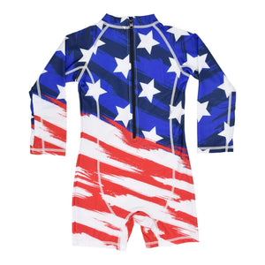 USA American Flag Toddler Onesie Swimsuit - The Flag Shirt