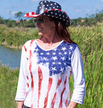 Load image into Gallery viewer, Women&#39;s American Flag Top-The Flag Shirt
