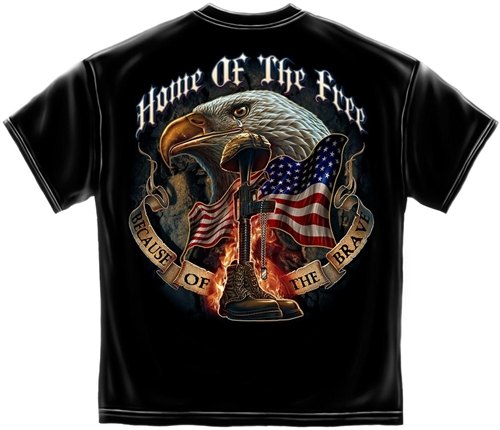 Home of the Free Because of the Brave Mens T-Shirt - The Flag Shirt