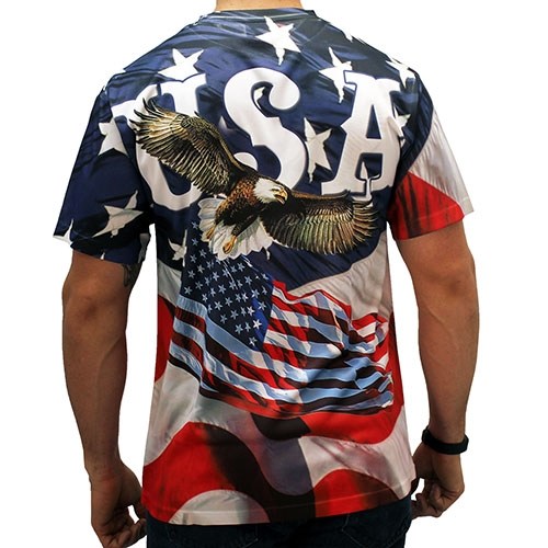 USA Eagle Liberty American Flag T-Shirt - The Flag Shirt