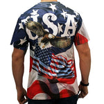 Load image into Gallery viewer, USA Eagle Liberty American Flag T-Shirt - The Flag Shirt
