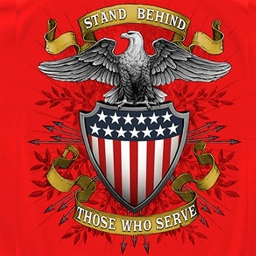 Stand Behind Those Who Serve Mens T-shirt - The Flag Shirt