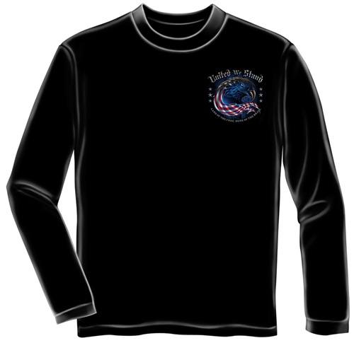 Long Sleeve Patriotic T-shirt 9-11 Commemorative United We Stand - FF2067LS - The Flag Shirt