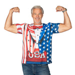 Load image into Gallery viewer, Men&#39;s American Flag Tuxedo T-Shirt
