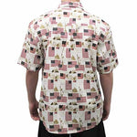 Load image into Gallery viewer, Men&#39;s Short Sleeve Flag Woven with Chest Pocket- Natural- Big and Tall - The Flag Shirt
