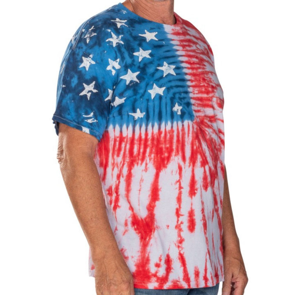 Patriotic t shirt Tie Dye Painted Stars