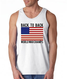 Back To Back World War Champs MensTank Top - The Flag Shirt