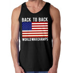 Load image into Gallery viewer, Back To Back World War Champs MensTank Top - The Flag Shirt

