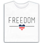 Load image into Gallery viewer, Women&#39;s Freedom Flag Heart T-Shirt
