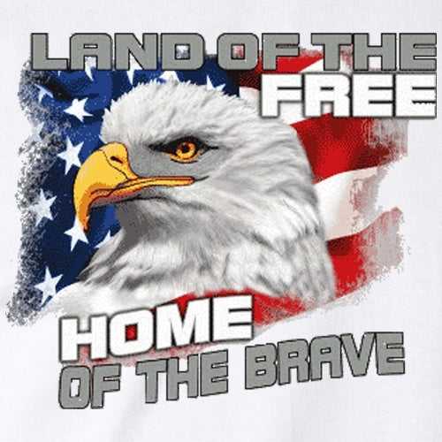 Land of the Free Eagle Mens T-Shirt - The Flag Shirt