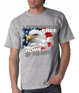 Land of the Free Eagle Mens T-Shirt - The Flag Shirt