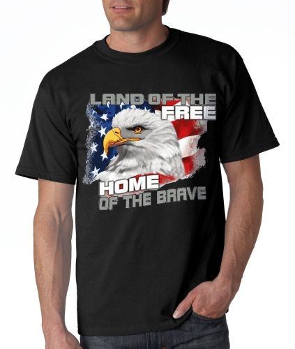 Land of the Free Eagle Mens T-Shirt - The Flag Shirt