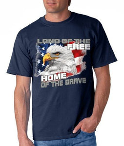 Land of the Free Eagle Mens T-Shirt - The Flag Shirt