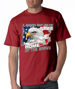 Land of the Free Eagle Mens T-Shirt - The Flag Shirt