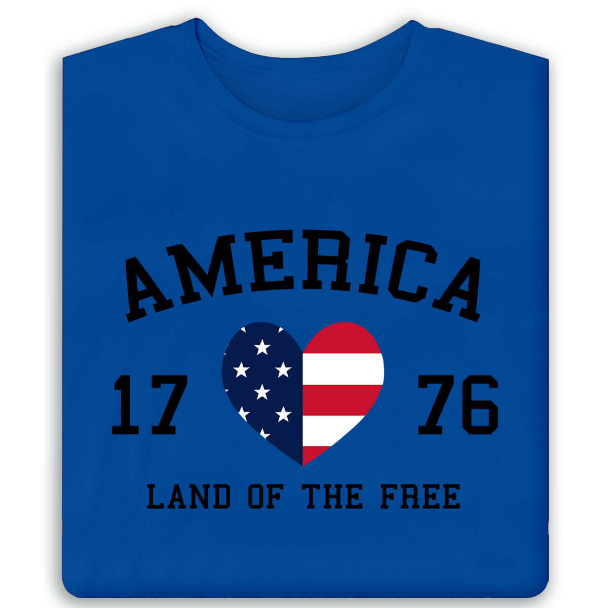 Women's USA Flag Heart 1776  Freedom T-Shirt